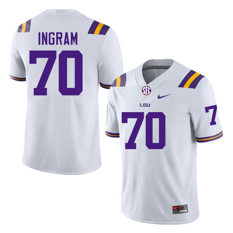 Ed Ingram LSU Tigers Jersey,Louisiana State University Tigers Football Jersey-White